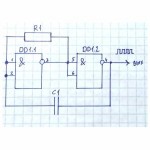 Схема генератора на CD4011BE