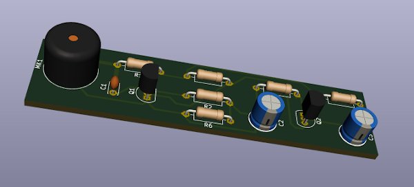 Вид платы в KiCad