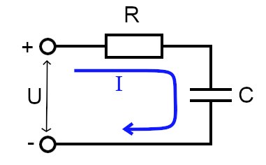 Заряд конденсатора через резистор