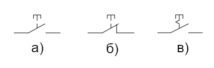 Обозначение кнопок на схеме